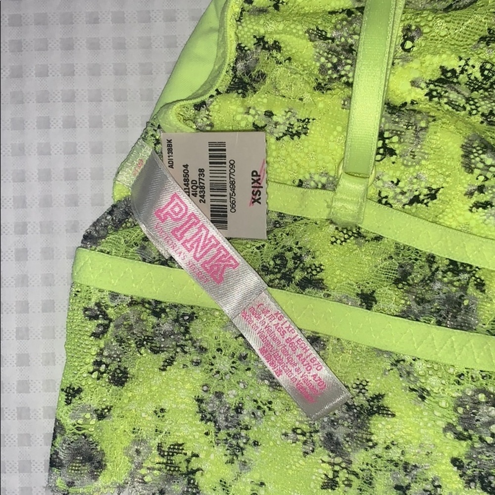 New VS Victoria’s Secret Pink Bright Floral Lace Bralette - Picture 4 of 13
